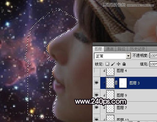 Photoshop制作创意风格的星空人像效果教程,PS教程,素材中国网