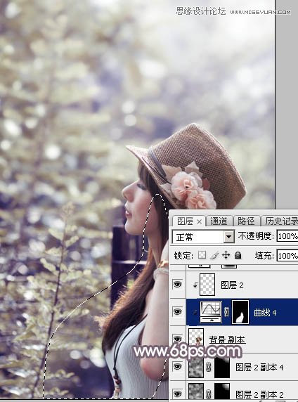 Photoshop调出外景人像照片柔美逆光效果,PS教程,素材中国网