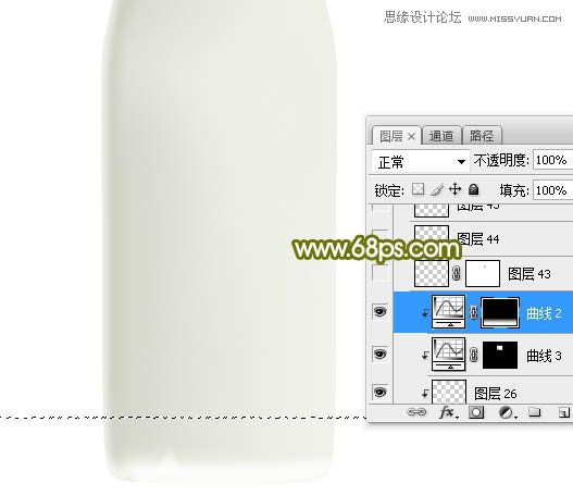 Photoshop绘制玻璃光泽的牛奶瓶子教程,PS教程,素材中国网