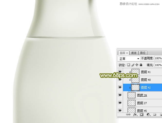 Photoshop绘制玻璃光泽的牛奶瓶子教程,PS教程,素材中国网