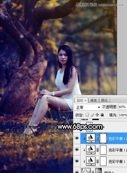 Photoshop调出公园美女照片暖黄色逆光效果,PS教程,素材中国网