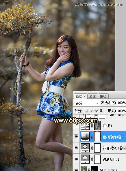 Photoshop给外景人像添加甜美的暖色逆光效果,PS教程,素材中国网