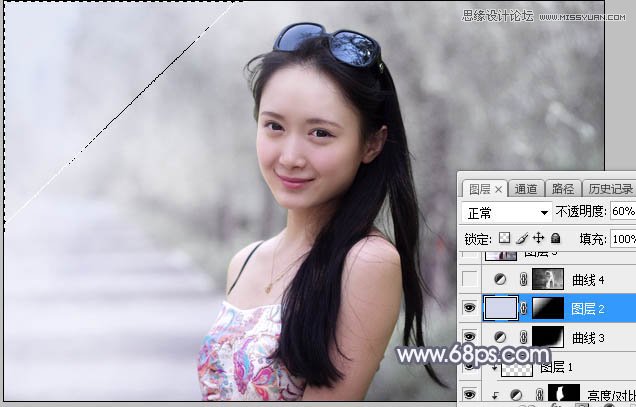 Photoshop调出外景美女照片甜美柔色效果,PS教程,素材中国网