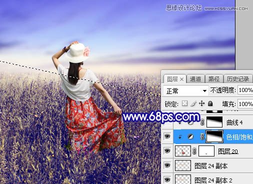 Photoshop调出外景照片唯美艺术蓝色调,PS教程,素材中国网