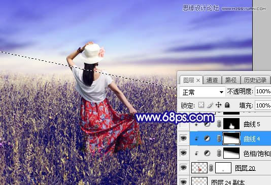 Photoshop调出外景照片唯美艺术蓝色调,PS教程,素材中国网