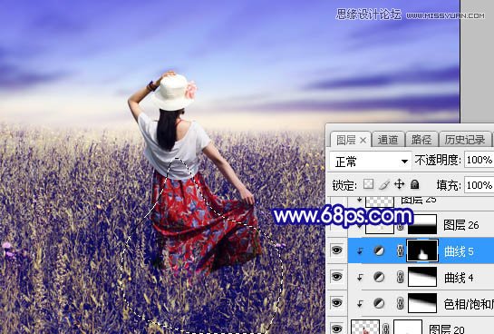 Photoshop调出外景照片唯美艺术蓝色调,PS教程,素材中国网