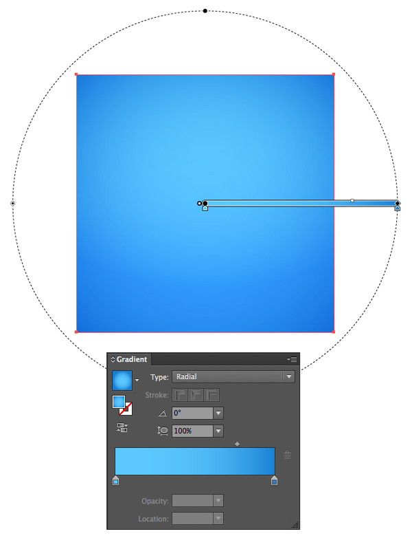 make a bright-blue square background