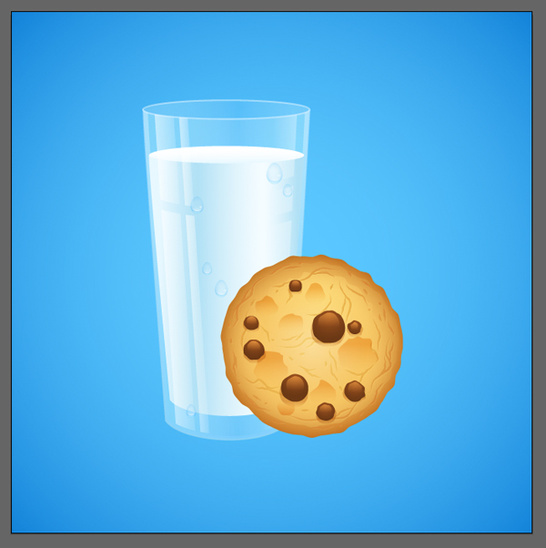 combine the cookie and the glass