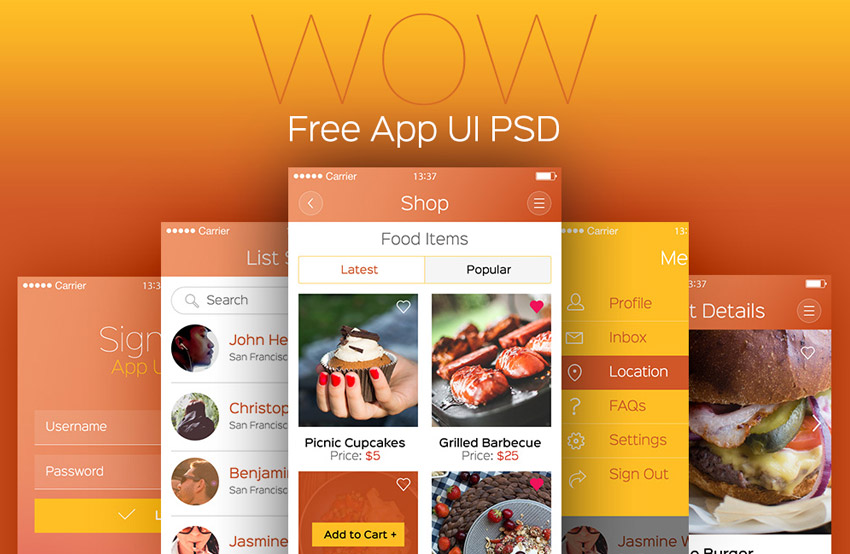 Wow-App-UI-Kit-Free-PSD