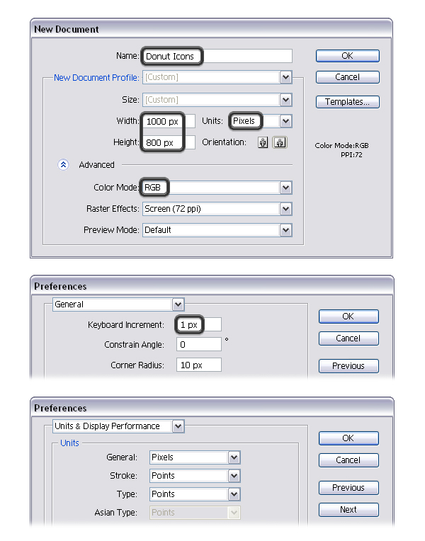 create new document