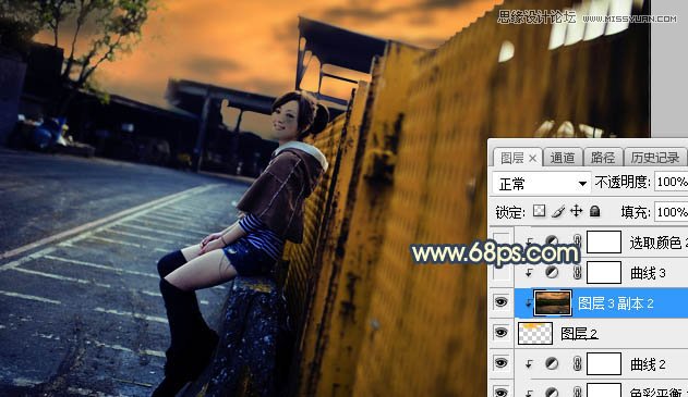 Photoshop给果子外景照片添加黄昏美景,PS教程,素材中国网