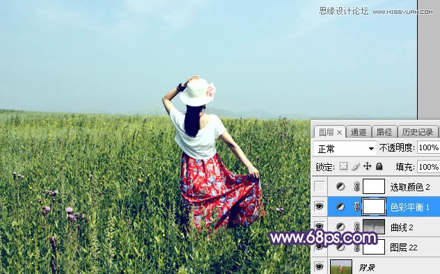 Photoshop调出外景人像唯美蓝色艺术效果,PS教程,素材中国网