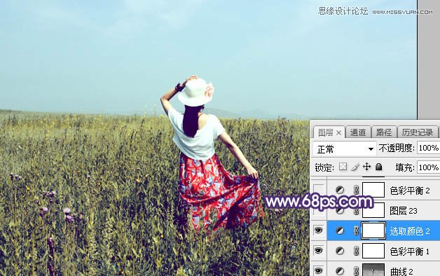 Photoshop调出外景人像唯美蓝色艺术效果,PS教程,素材中国网