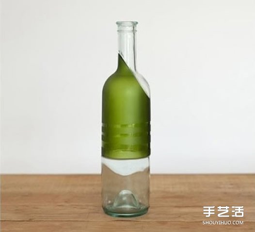 玻璃瓶创意手工图片做出玻璃杯托盘和烛台