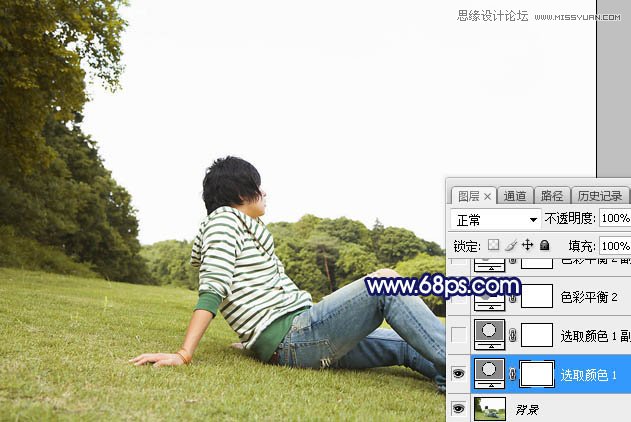 Photoshop给普通的外景照片添加唯美场景,PS教程,素材中国网