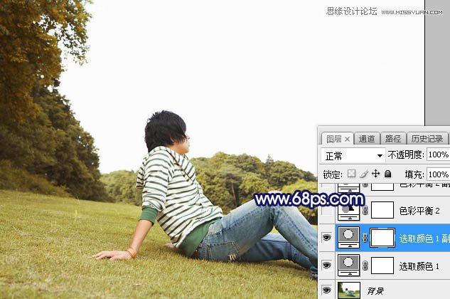Photoshop给普通的外景照片添加唯美场景,PS教程,素材中国网