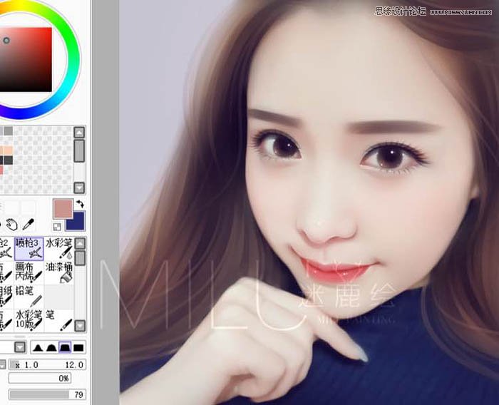 Photoshop给可爱的美女照片转手绘特效,PS教程,素材中国网