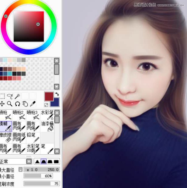 Photoshop给可爱的美女照片转手绘特效,PS教程,素材中国网