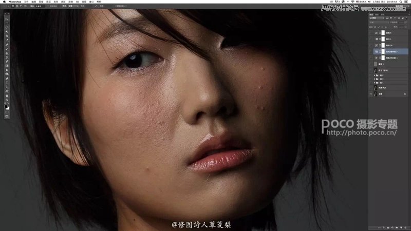 Photoshop使用中性灰修出质感人像皮肤,PS教程,素材中国网