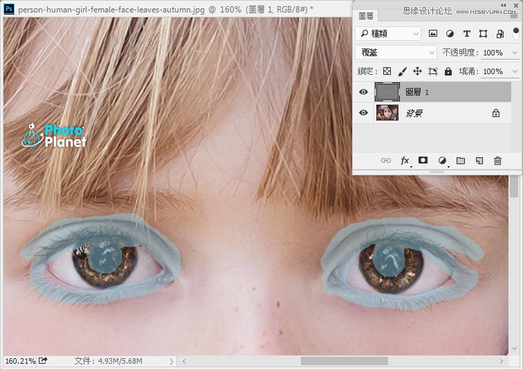 Photoshop调出欧美儿童照片美丽的眼神,PS教程,素材中国网