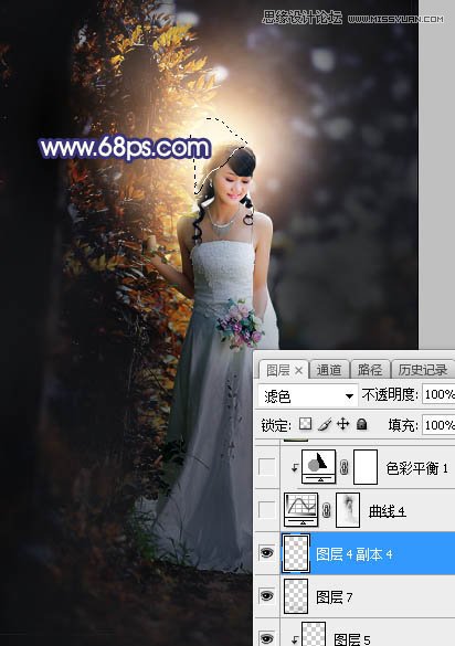 Photoshop调出人像照片梦幻紫色效果,PS教程,素材中国网