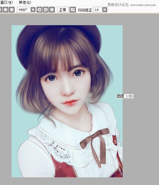 Photoshop把可爱的女孩照片转手绘效果,PS教程,素材中国网