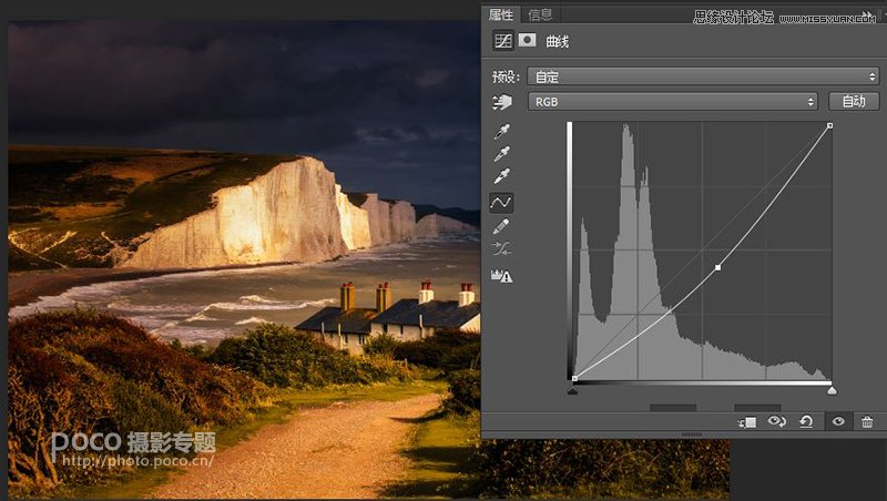 Photoshop详细解析曲线工具的使用原理,PS教程,素材中国网