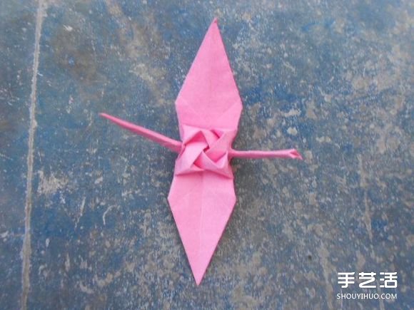 怎么折玫瑰千纸鹤步骤 玫瑰纸鹤的折法图解_折