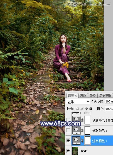 Photoshop给森林中人像添加耶稣光效果,PS教程,素材中国网