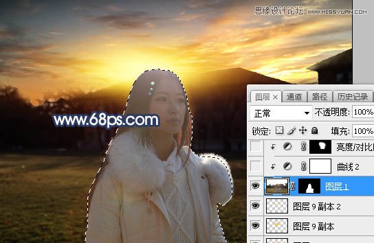 Photoshop给人像照片添加日落夕阳美景,PS教程,素材中国网