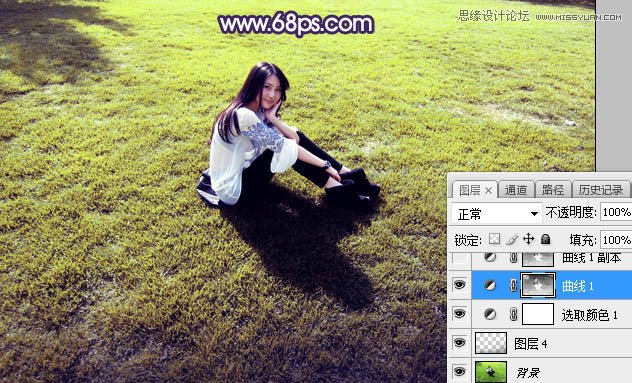 Photoshop给春季外景人像添加唯美逆光效果,PS教程,素材中国网