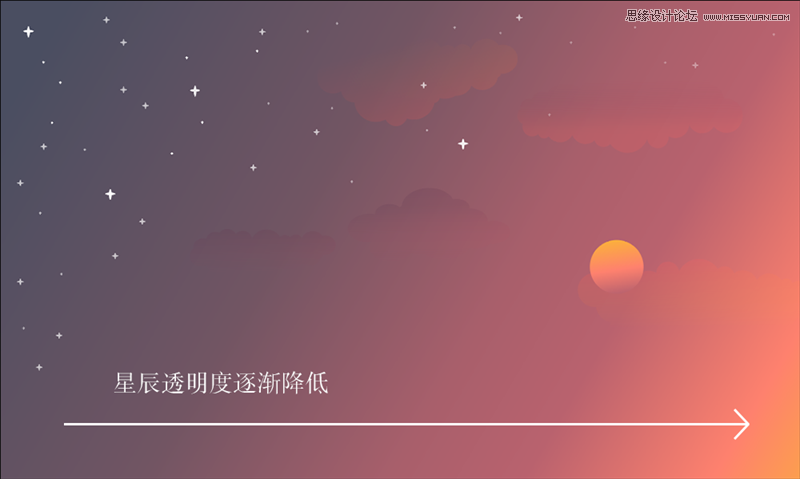 Illustrator绘制沙丘日月星辰的背景插画,PS教程,素材中国网