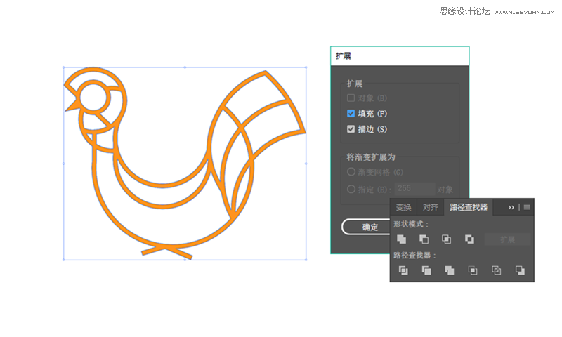Illustrator巧用黄金分割绘制鸡年创意图像,PS教程,素材中国网