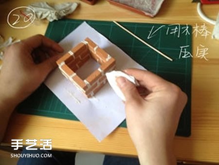 陶土小红砖手工制作花盆 迷你方形花盆DIY教程 -  