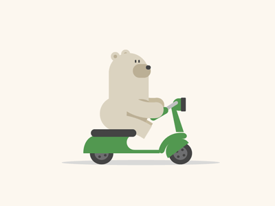 Illustrator制作骑电动车的小熊动画教程,PS教程,素材中国网
