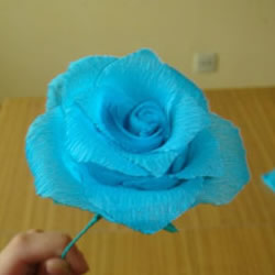 手工皱纹纸玫瑰花做法 简单皱纹纸玫瑰花的折