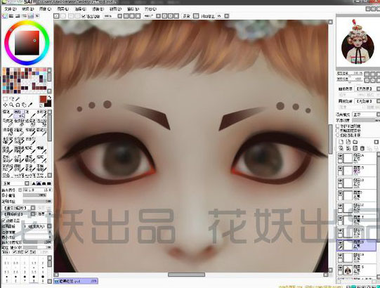 Photoshop详解芭比娃娃眼睛部分的绘画效果,PS教程,素材中国网