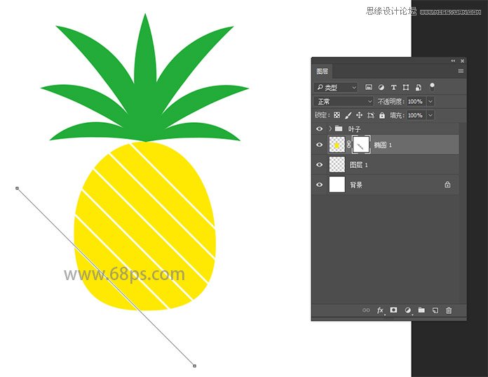 Photoshop制作热带主题风格的插画效果图,PS教程,素材中国网