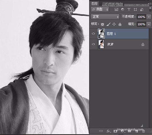 Photoshop快速把胡歌照片转成素描手绘效果,PS教程,素材中国网