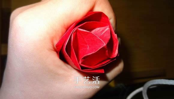 卷心玫瑰花的折法图解卷心玫瑰折纸教程详细