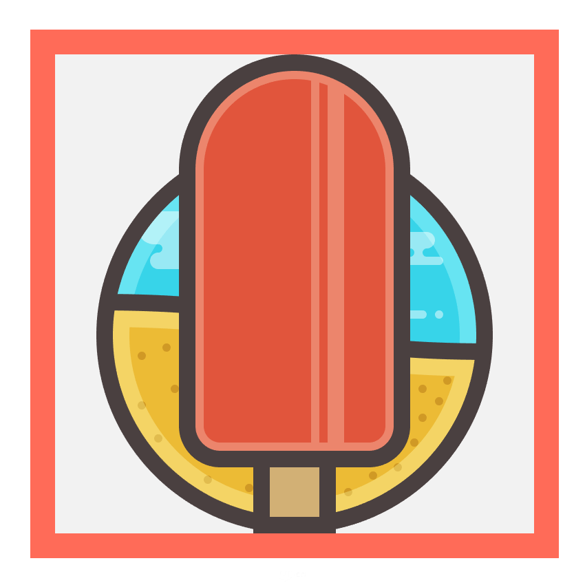 Illustrator制作可爱的夏日海滩小插画,PS教程,素材中国网
