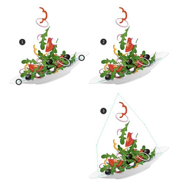 Illustrator制作唯美多彩蔬菜沙拉盘,PS教程,素材中国网