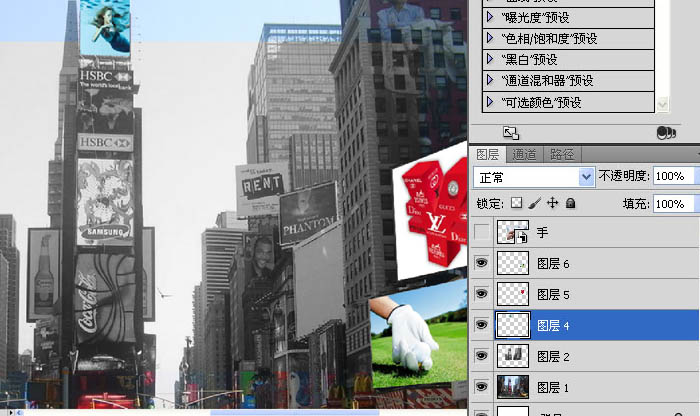 Photoshop合成创意的手拿老照片场景效果,PS教程,素材中国网