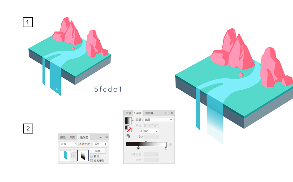Illustrator绘制3D立体效果的悬浮插画效果,PS教程,素材中国网