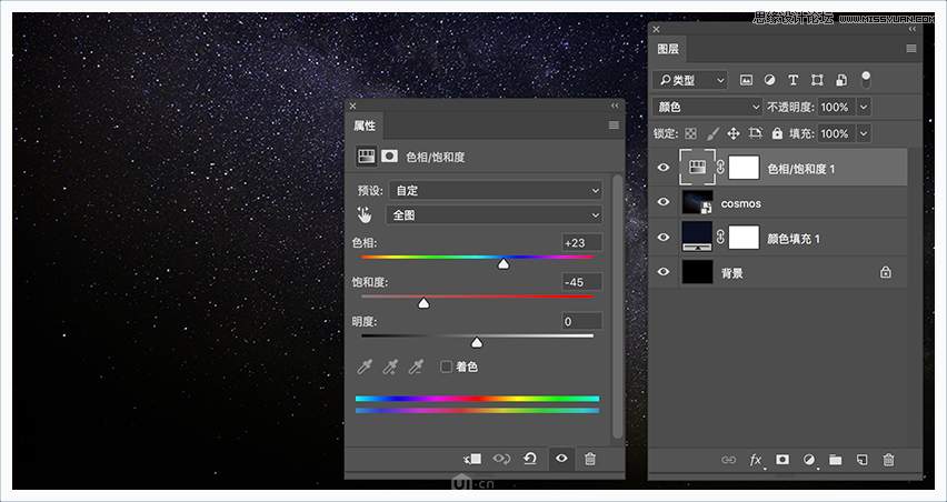 Photoshop绘制星空装饰的3D立体字教程,PS教程,素材中国网