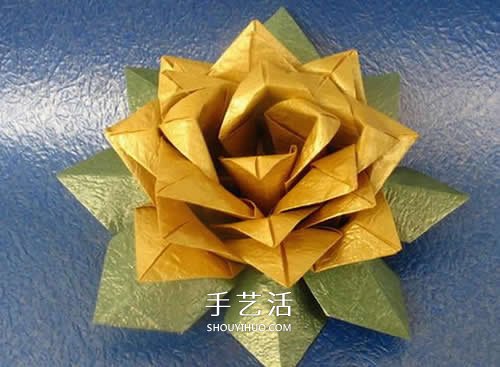 祈福莲花折纸方法图解简单莲花的折法步骤