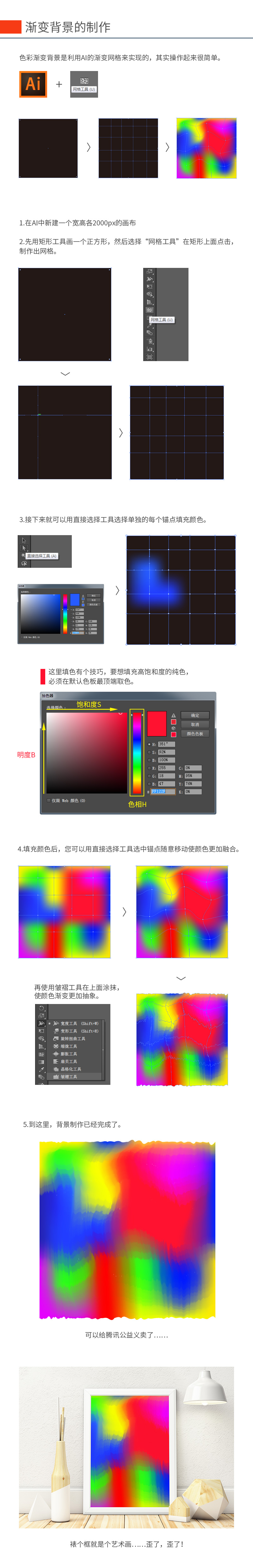 Photoshop结合AI制作抽象流体彩色渐变海报,PS教程,素材中国网