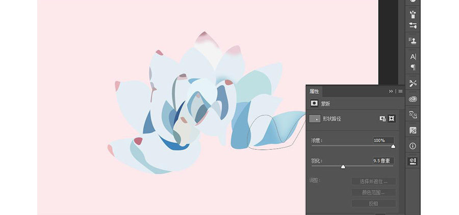 Photoshop简单的绘制水彩风格花朵效果,PS教程,素材中国网