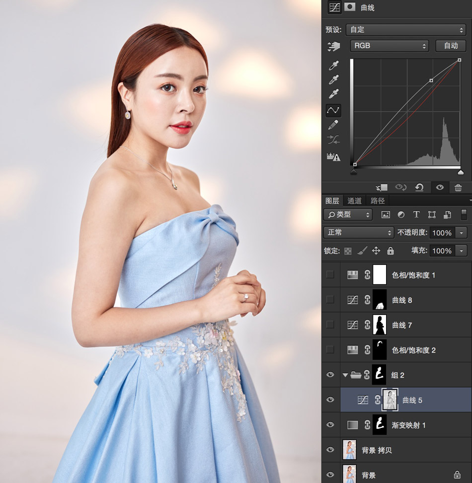 Photoshop给曝光不足的美女人像美白美肤,PS教程,素材中国网