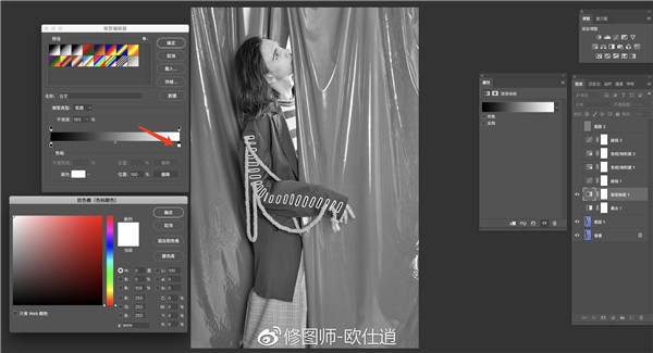 Photoshop通过渐变映射制作单色艺术效果,PS教程,素材中国网